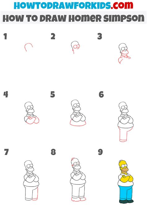 how to draw the homer simpson